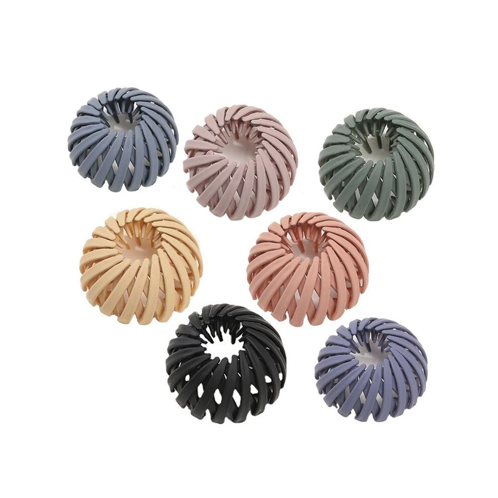 Tlily Unisex Bird Nest Magic Hair Clip - Expandable Hair Bun Maker Hair Accessories For Women Ponytail Holder Hair Bun Clip Matte