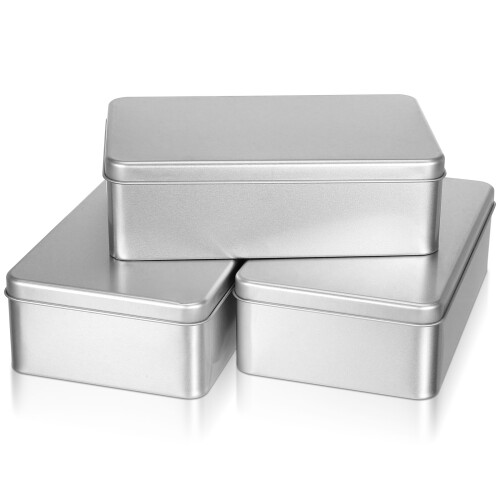 9Pièces Boîtes Métalliques Argent Pour Cookies Maison