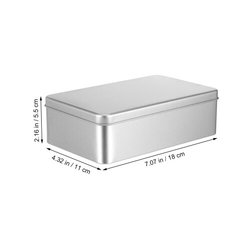 9Pièces Boîtes Métalliques Argent Pour Cookies Maison 1