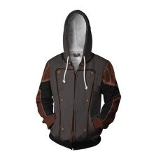 (Brown,5XL)Avatar The Last Airbender Hoodie Cosplay Costume Man Women Anime Jackets Zipper
