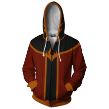 (Wine Red,L)Avatar The Last Airbender Hoodie Cosplay Costume Man Women Anime Jackets Zipper