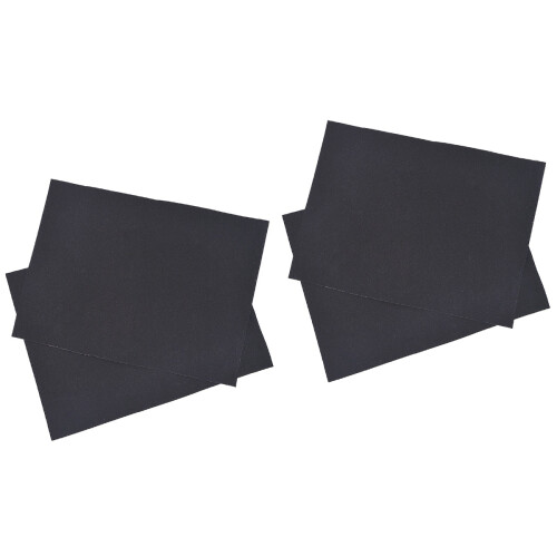 4Pièces Plaques Auto-Adhésives Velours Noir Protection Décor 2