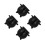 4Pcs Mini Ceramic Halloween Cauldron Candy Holder Black Jars 8