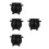 4Pcs Mini Ceramic Halloween Cauldron Candy Holder Black Jars 7