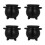4Pcs Mini Ceramic Halloween Cauldron Candy Holder Black Jars 9