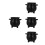 4Pcs Mini Ceramic Halloween Cauldron Candy Holder Black Jars 10