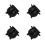 4Pcs Mini Ceramic Halloween Cauldron Candy Holder Black Jars 6