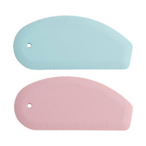 Silicone Bowl Scraper Flexible Curved  Food Grade Bench Dough Scraper Heat Proof Kitchen Pan Scraper