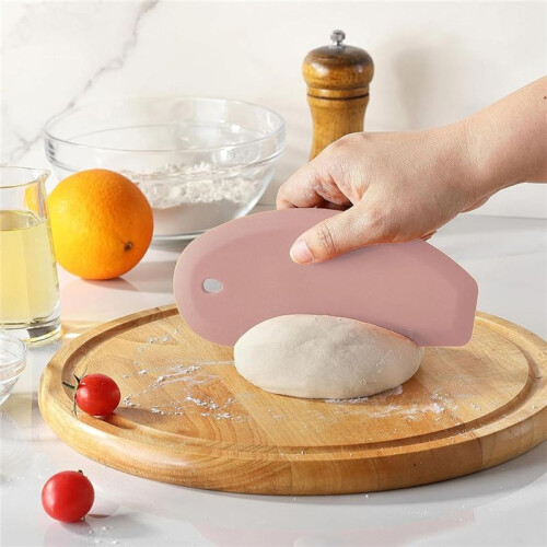 Silicone Bowl Scraper Flexible Curved  Food Grade Bench Dough Scraper Heat Proof Kitchen Pan Scraper 1