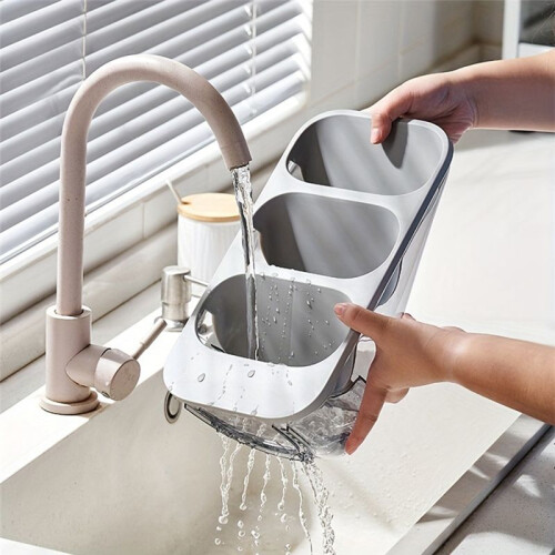 Dustproof Multi-Functional Chopsticks Container Kitchen Dividing Tableware Chopsticks Storage Box Kitchenware Storagebox 2
