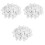 3Pcs White Toys Rotating Bed Bells for Stroller and 5
