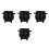 4Pcs Mini Ceramic Halloween Cauldron Candy Holder Black Jars 4