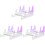 3Pcs Transparent Acrylic 3 Tier Keyboard Organizer and Display Stand 4