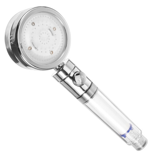 3Pcs High Pressure LED Shower Head with Filter and Multi Color Lights 1