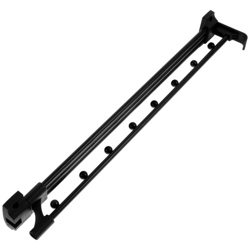 2Sets Portable Black ABS Closet Hanging Rod Wardrobe Bar