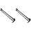 2Sets Portable Black ABS Closet Hanging Rod Wardrobe Bar 4