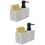 2Ensembles Flacons Résine Lotion Clair Pour Salle De Bain 9
