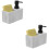 2Ensembles Flacons Résine Lotion Clair Pour Salle De Bain 8