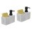 2Ensembles Flacons Résine Lotion Clair Pour Salle De Bain 6