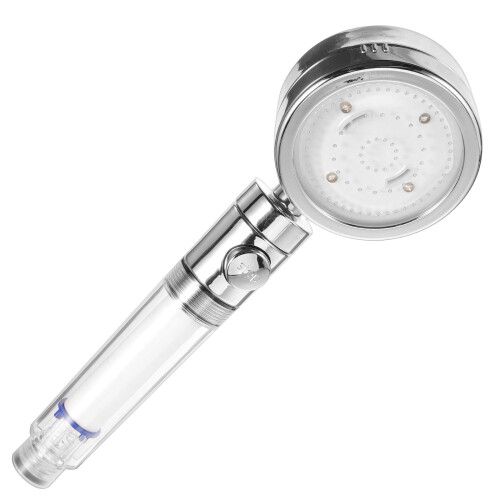 3Pcs High Pressure LED Shower Head with Filter and Multi Color Lights 2