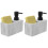 2Ensembles Flacons Résine Lotion Clair Pour Salle De Bain 4