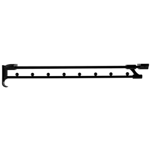 2Sets Portable Black ABS Closet Hanging Rod Wardrobe Bar 2