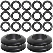 150Pcs PVC Plastic Plugs for Holes Wire Protection Black Gasket