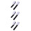 3Pcs Black Fastening Tape Adhesive Round Hook & Loop for Home Use 7