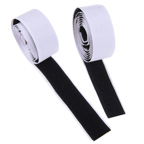 3Pcs Black Fastening Tape Adhesive Round Hook & Loop for Home Use 2
