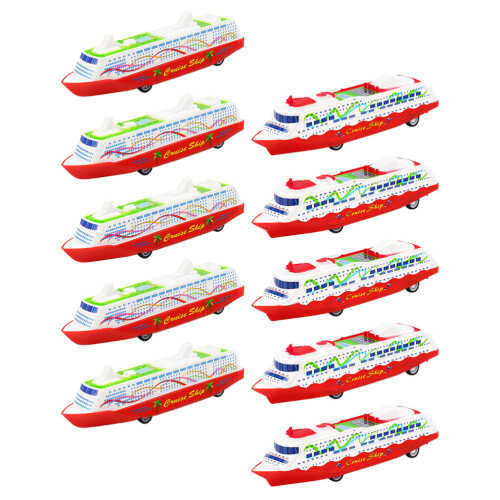 40Pcs Assorted Color Pull Back Steamship Toy Durable ABS Kids Gift Fun 2