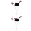 2Pcs Black Knitted Mini Hamster Hat Small Pet Party Accessory 6