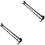 2Sets Portable Black ABS Closet Hanging Rod Wardrobe Bar 5
