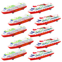 40Pcs Assorted Color Pull Back Steamship Toy Durable ABS Kids Gift Fun