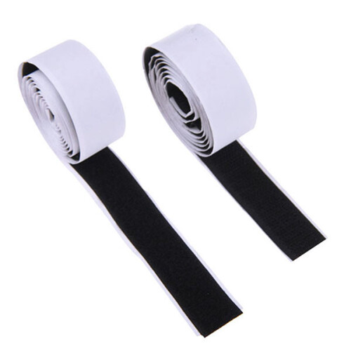 3Pcs Black Fastening Tape Adhesive Round Hook & Loop for Home Use 1