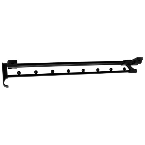 2Sets Portable Black ABS Closet Hanging Rod Wardrobe Bar 1