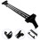 2Sets Portable Black ABS Closet Hanging Rod Wardrobe Bar 9
