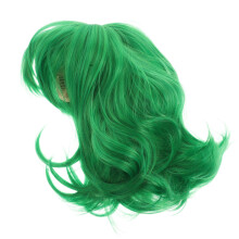 4Sets Vibrant Green Short Cosplay Wigs for Masquerade and Parties