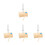 4Sets Experiment fork Set in Wooden Base with Hammer for Kids 4