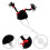 2Pcs Black Knitted Mini Hamster Hat Small Pet Party Accessory 10