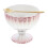 3Sets Pink Ceramic Footed Dessert Bowls with Spoon Elegant Tableware 1