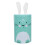 Green Round Metal Bunny Cookie Jar Tinplate Container for Kitchen 1