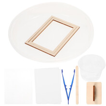 8Sets DIY Paper Making Frame Wooden Craft Kit Educational Toy White