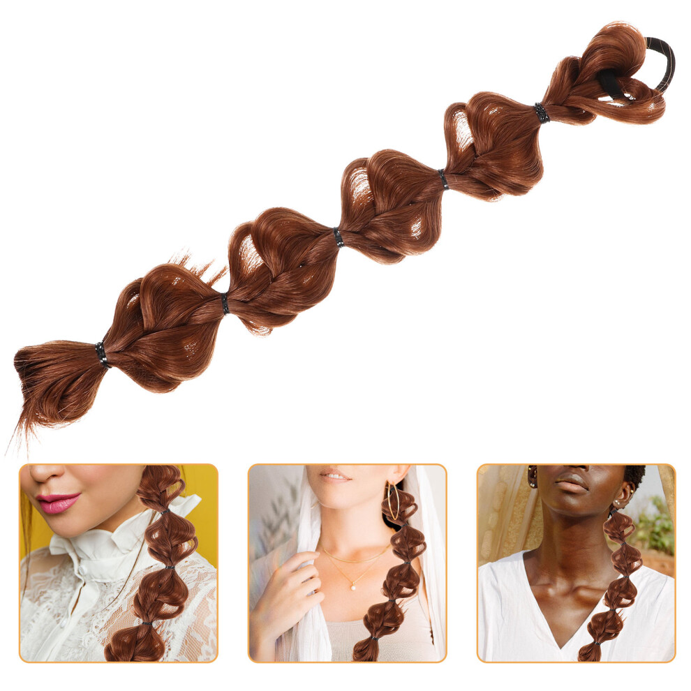 Artibetter Unisex Brown 2Pcs Light Braiding Hair Wig For Women Stylish Decorative Use