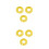6Pcs Clothes Sorting Rings Bright Yellow Closet Size Dividing 5