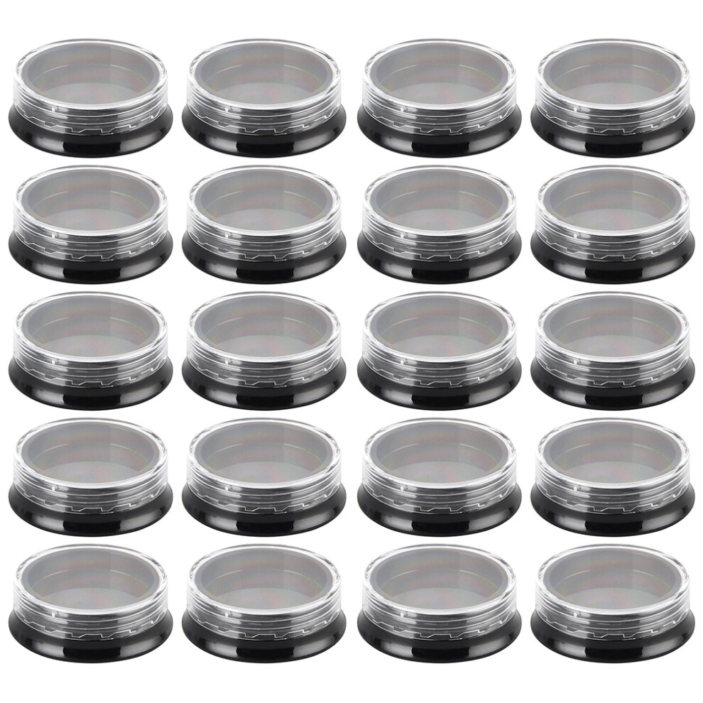 Inoomp Black 100Pcs Nail Rhinestone Storage Case Portable Manicure Decor Box