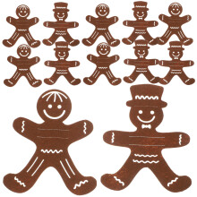 60Pcs Christmas Cutlery Holder Brown Cloth Party Tableware Pouch