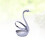 2Pcs Stainless Steel Spoon and Fork Holder Silver Swan Base 6