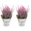 2Pcs Artificial Bonsai Plants Multi Color Plastic Iron Desktop Decor 4