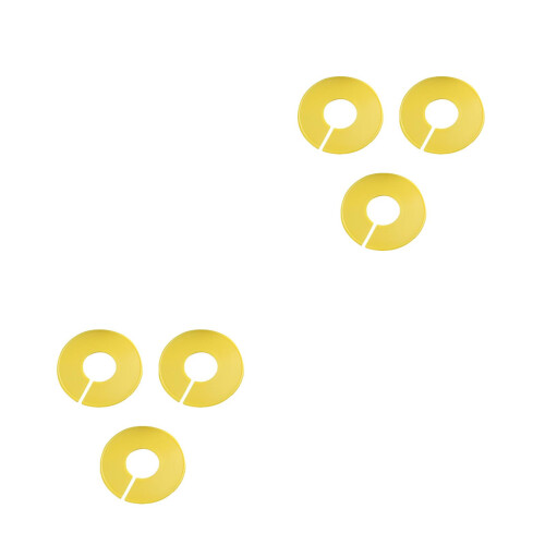 6Pcs Clothes Sorting Rings Bright Yellow Closet Size Dividing 2