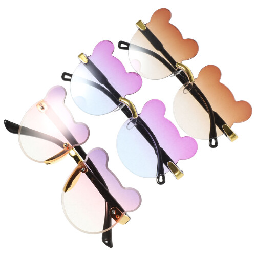 12Pcs Novelty Bear Glasses Assorted Color Plastic Fun Party Sunglasses 1